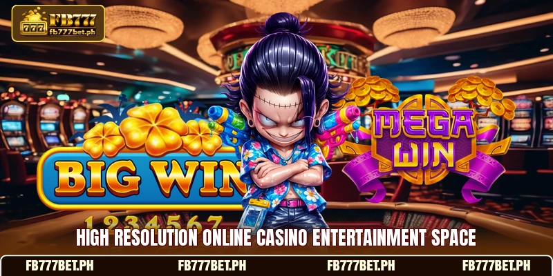High resolution online casino entertainment space